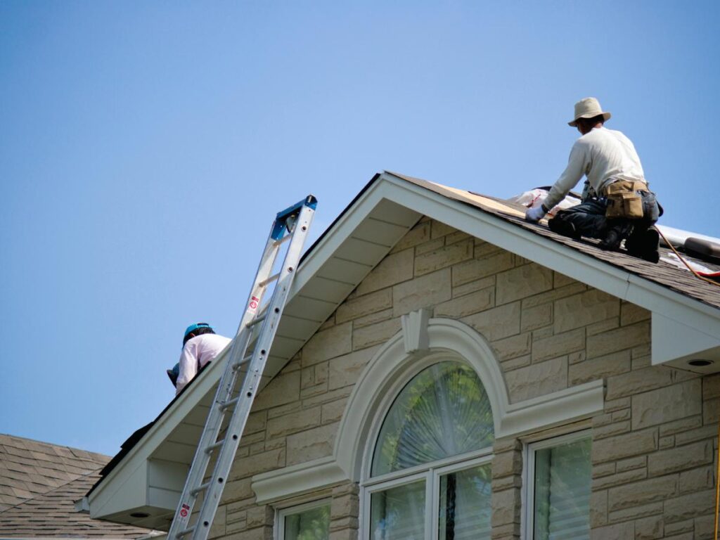 Shingle roofing in Franklin, TN being installed on a residential home